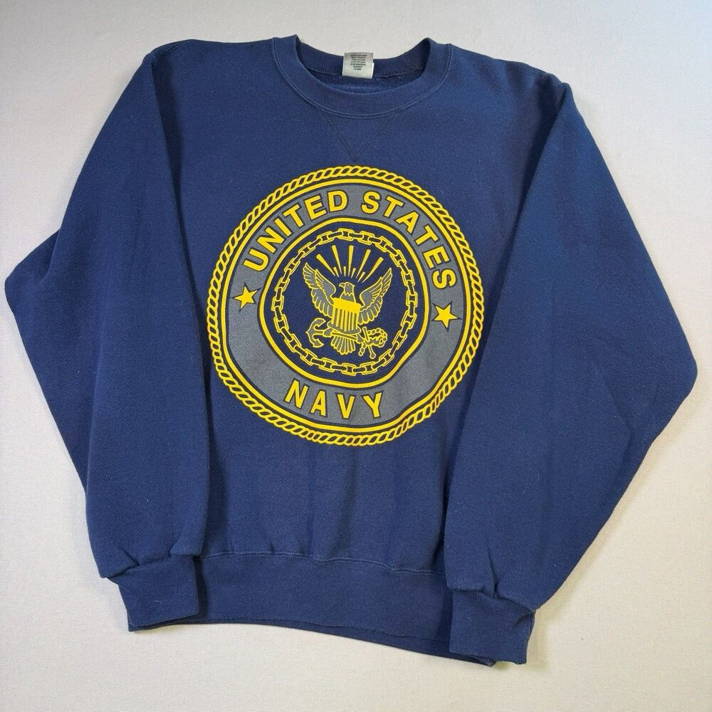 Vintage 90s Soffe United States Navy Sweatshirt Mens Small Pullover Made in USA